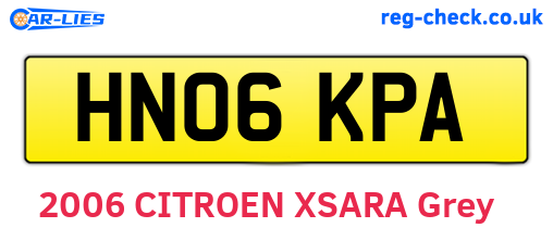 HN06KPA are the vehicle registration plates.