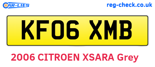 KF06XMB are the vehicle registration plates.