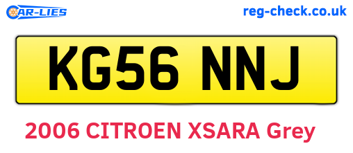 KG56NNJ are the vehicle registration plates.