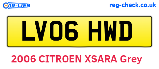 LV06HWD are the vehicle registration plates.