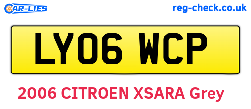 LY06WCP are the vehicle registration plates.