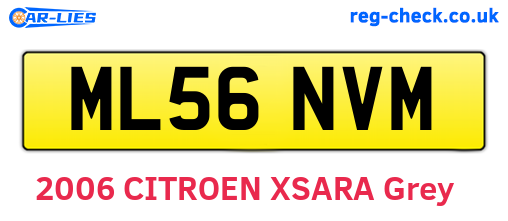 ML56NVM are the vehicle registration plates.