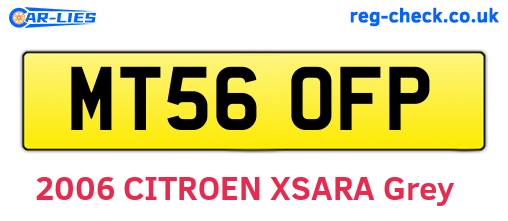 MT56OFP are the vehicle registration plates.