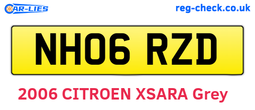 NH06RZD are the vehicle registration plates.