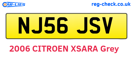 NJ56JSV are the vehicle registration plates.