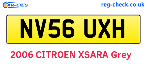 NV56UXH are the vehicle registration plates.