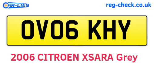 OV06KHY are the vehicle registration plates.