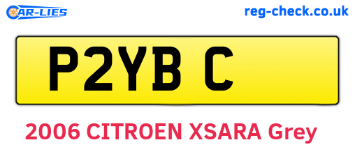 P2YBC are the vehicle registration plates.