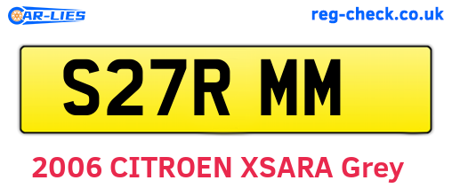 S27RMM are the vehicle registration plates.