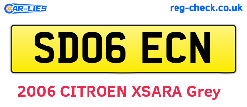 SD06ECN are the vehicle registration plates.