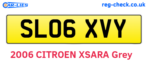 SL06XVY are the vehicle registration plates.