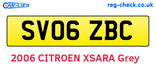 SV06ZBC are the vehicle registration plates.