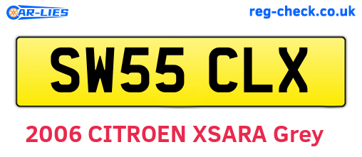 SW55CLX are the vehicle registration plates.