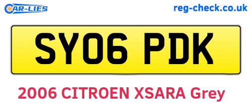 SY06PDK are the vehicle registration plates.