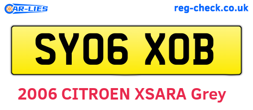 SY06XOB are the vehicle registration plates.