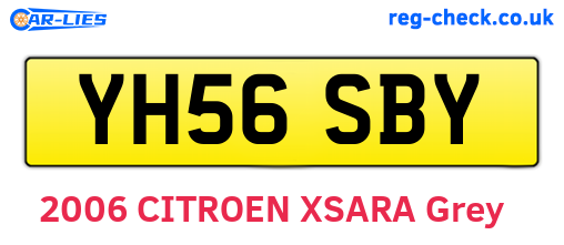 YH56SBY are the vehicle registration plates.