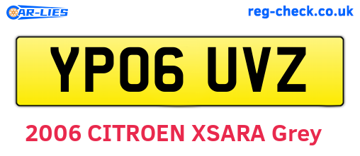YP06UVZ are the vehicle registration plates.