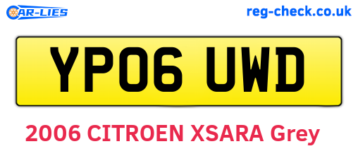 YP06UWD are the vehicle registration plates.