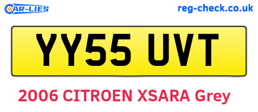 YY55UVT are the vehicle registration plates.