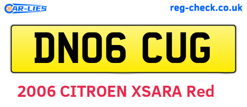 DN06CUG are the vehicle registration plates.