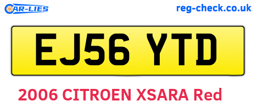 EJ56YTD are the vehicle registration plates.