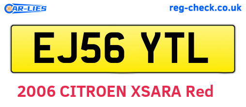 EJ56YTL are the vehicle registration plates.