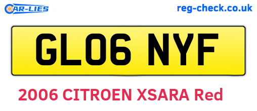 GL06NYF are the vehicle registration plates.