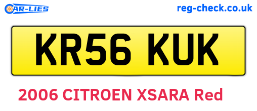 KR56KUK are the vehicle registration plates.