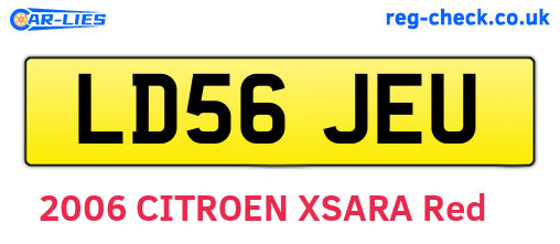 LD56JEU are the vehicle registration plates.