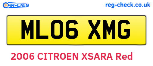ML06XMG are the vehicle registration plates.