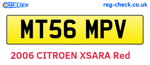 MT56MPV are the vehicle registration plates.