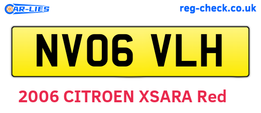 NV06VLH are the vehicle registration plates.