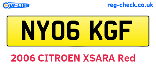 NY06KGF are the vehicle registration plates.