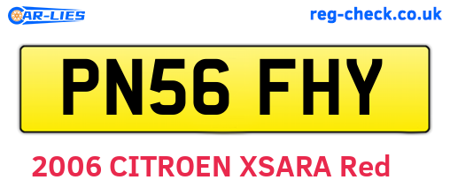 PN56FHY are the vehicle registration plates.