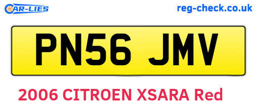 PN56JMV are the vehicle registration plates.