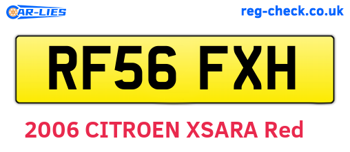RF56FXH are the vehicle registration plates.