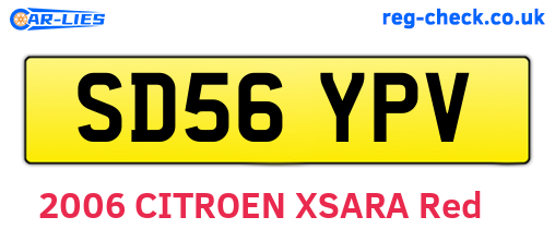 SD56YPV are the vehicle registration plates.