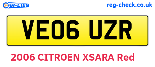 VE06UZR are the vehicle registration plates.