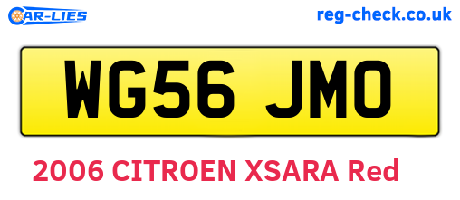 WG56JMO are the vehicle registration plates.