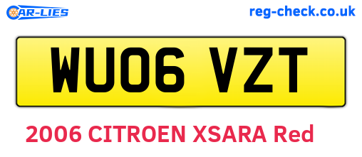 WU06VZT are the vehicle registration plates.