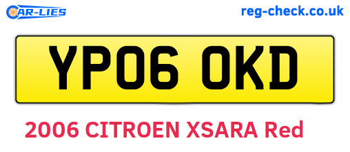 YP06OKD are the vehicle registration plates.