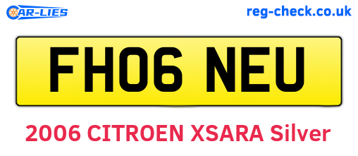 FH06NEU are the vehicle registration plates.