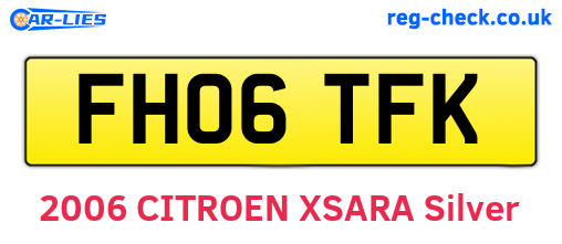 FH06TFK are the vehicle registration plates.