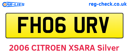 FH06URV are the vehicle registration plates.