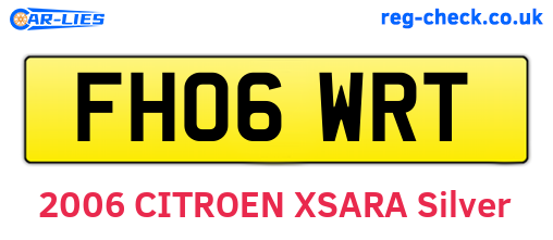 FH06WRT are the vehicle registration plates.