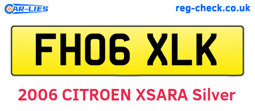 FH06XLK are the vehicle registration plates.