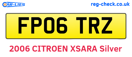 FP06TRZ are the vehicle registration plates.