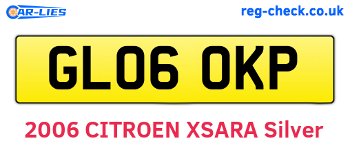 GL06OKP are the vehicle registration plates.