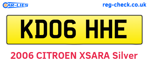 KD06HHE are the vehicle registration plates.