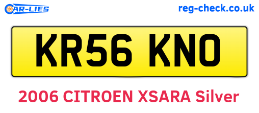 KR56KNO are the vehicle registration plates.